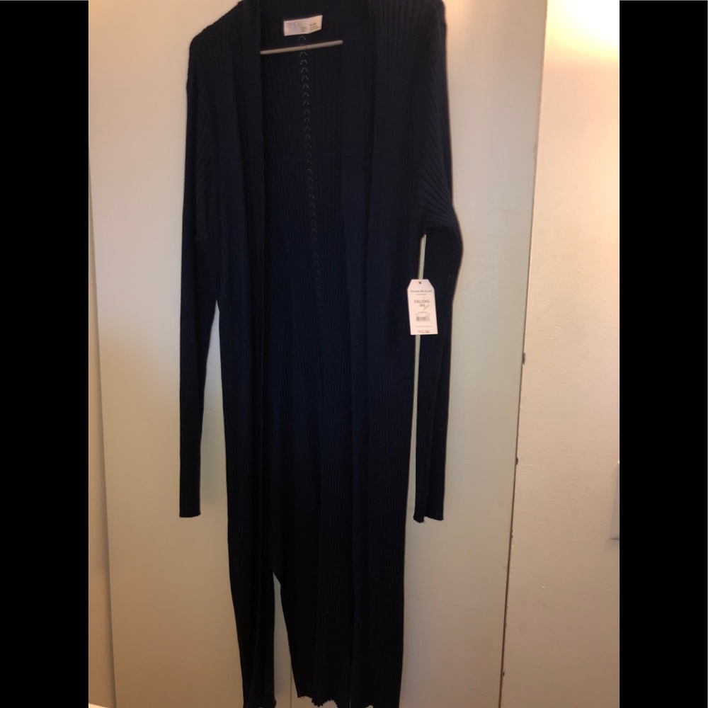 NWT Navy Time & Tru Pointelle Duster sz XXL (20)